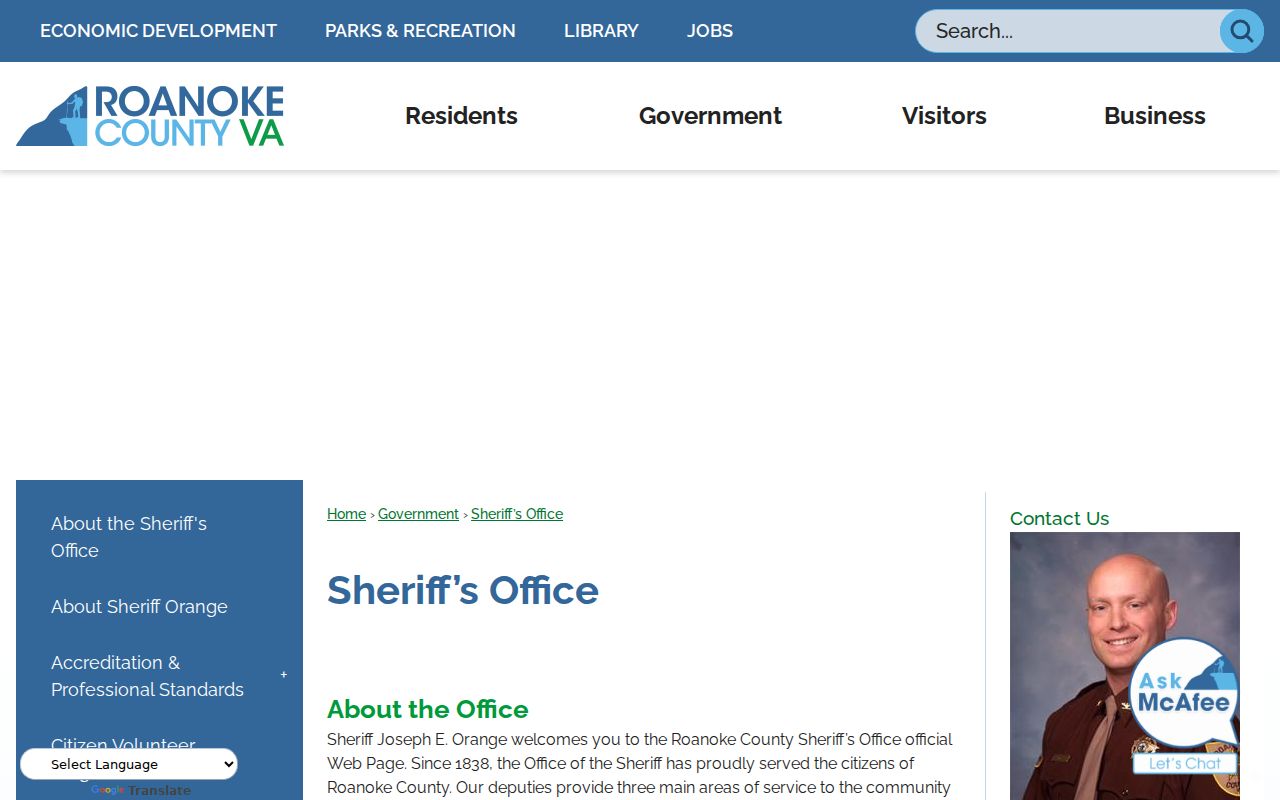 Roanoke County outstanding warrant list questions routed between Police and Sheriff offices
